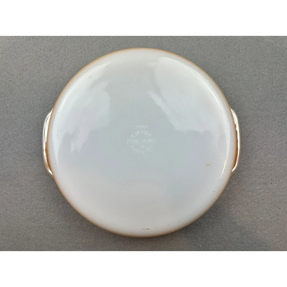 Set of 2 Vintage Fire King Iridescent Peach Lustre 8